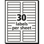 Avery Trueblock White Laser/Inkjet File Folder Labels, 3 7/16" X 2 With Free Template For Avery 5366 File Folder Labels