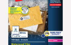 Avery Waterproof Printable Address Labels With Sure Feed, 1" X 2-5 for Waterproof Laser Printable Labels