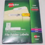 Avery White File Folder Labels 5366 Open Box Of 1/3 Cut Open Box Within Template For Avery 5366