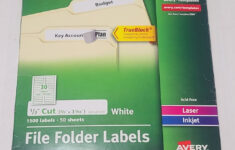 Avery White File Folder Labels 5366 Open Box Of 1/3 Cut Open Box within Template For Avery 5366