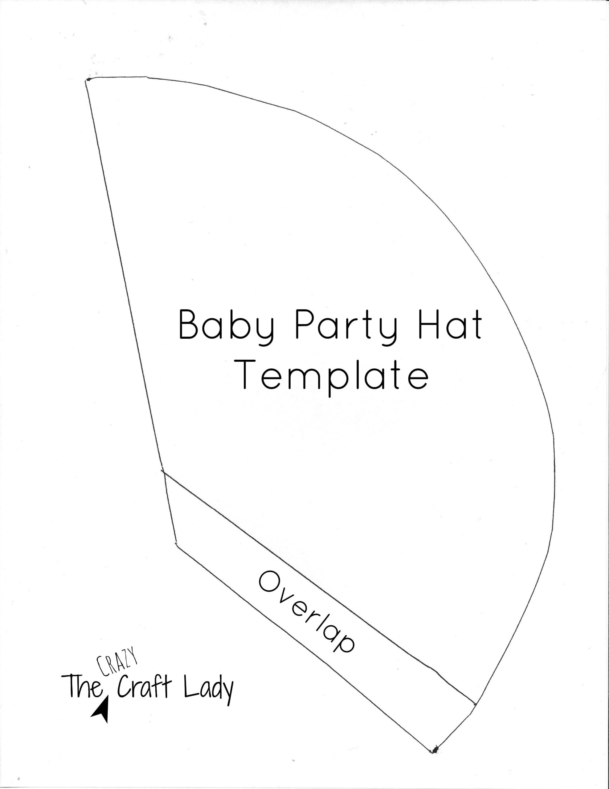 Baby Party Hats And Free Printable Template - The Crazy Craft Lady intended for Free Printable Printable Party Hat Template