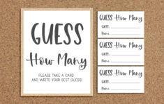 Baby Shower Guess How Many In A Jar Free Printable - Shop On Pinterest with regard to Free Printable Guess How Many Printable Sheet