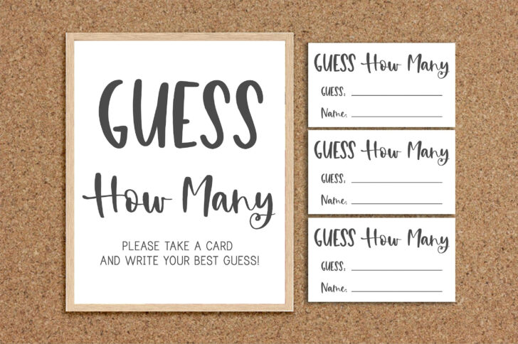 Free Printable Guess How Many Printable Sheet