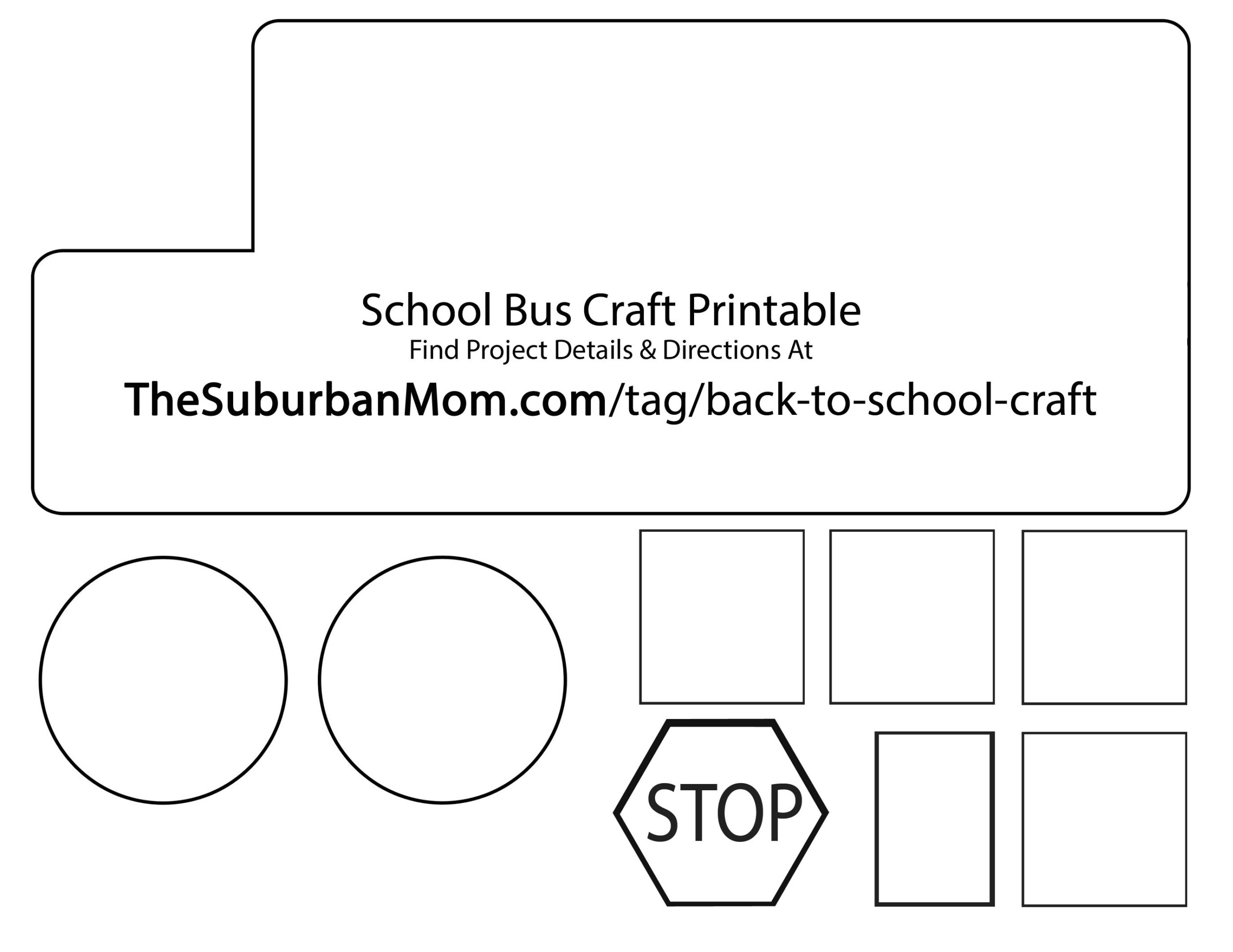 Back To School: School Bus Countdown Kids Craft - Thesuburbanmom throughout Free Printable Back To School Crafts
