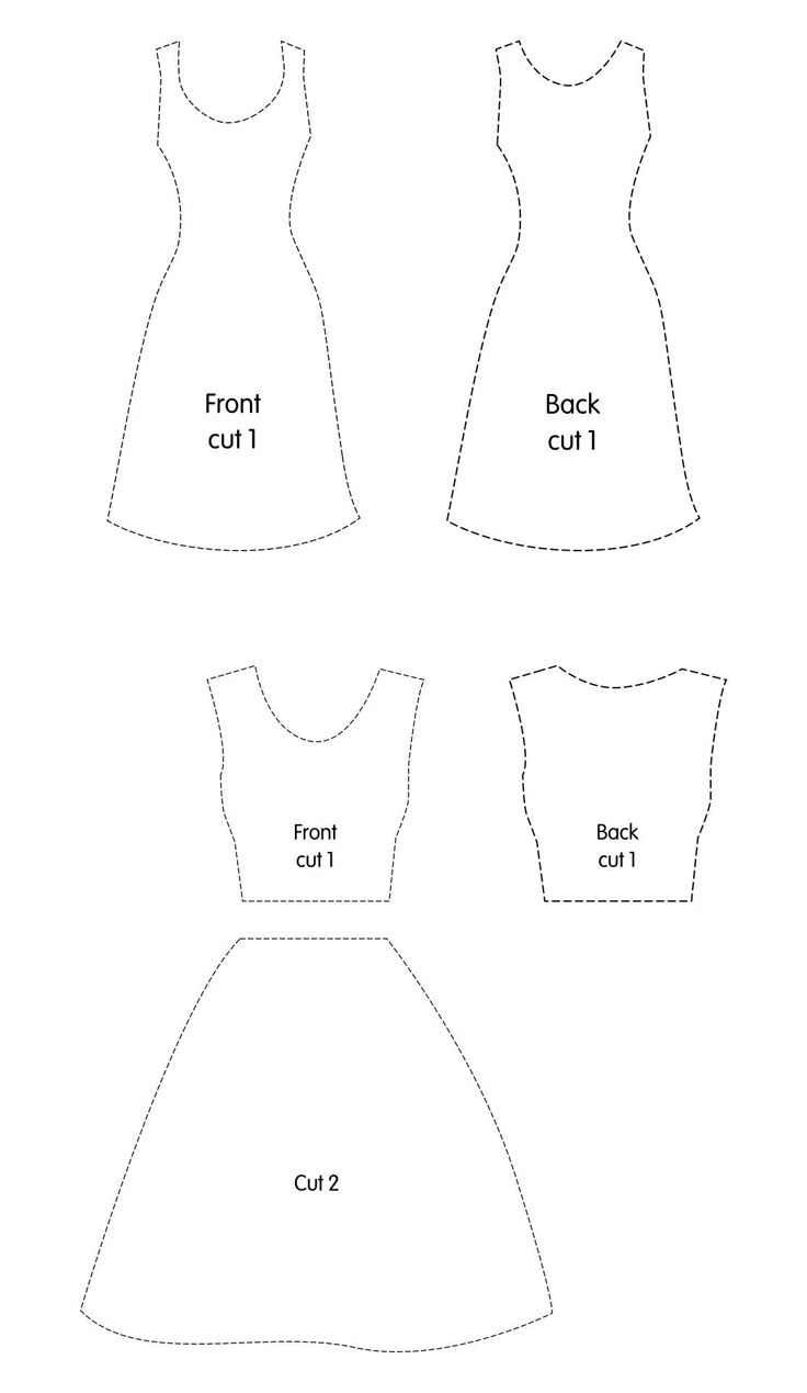 Barbie Clothes Templates - 20 Free Pdf Printables | Printablee with regard to Free Printable Barbie Dress Patterns