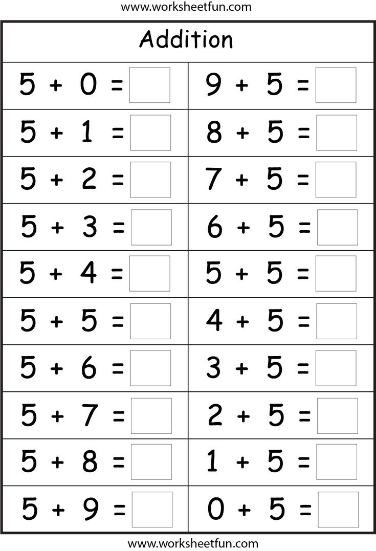 Basic Addition Facts – 8 Worksheets / Free Printable Worksheets within Free Printable Math Addition Worksheets