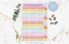 Basic Labels Planner Stickers || Basic-1 - Liv Wan Illustration intended for Printable Label Stickers For Planner