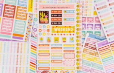 Basic Labels Planner Stickers || Basic-1 - Liv Wan Illustration with Printable Label Stickers For Planner