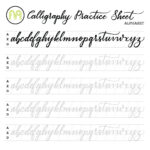 Beginner Printable Calligraphy Practice Sheets   Printable Party Within Free Printable Calligraphy Worksheets For Beginners
