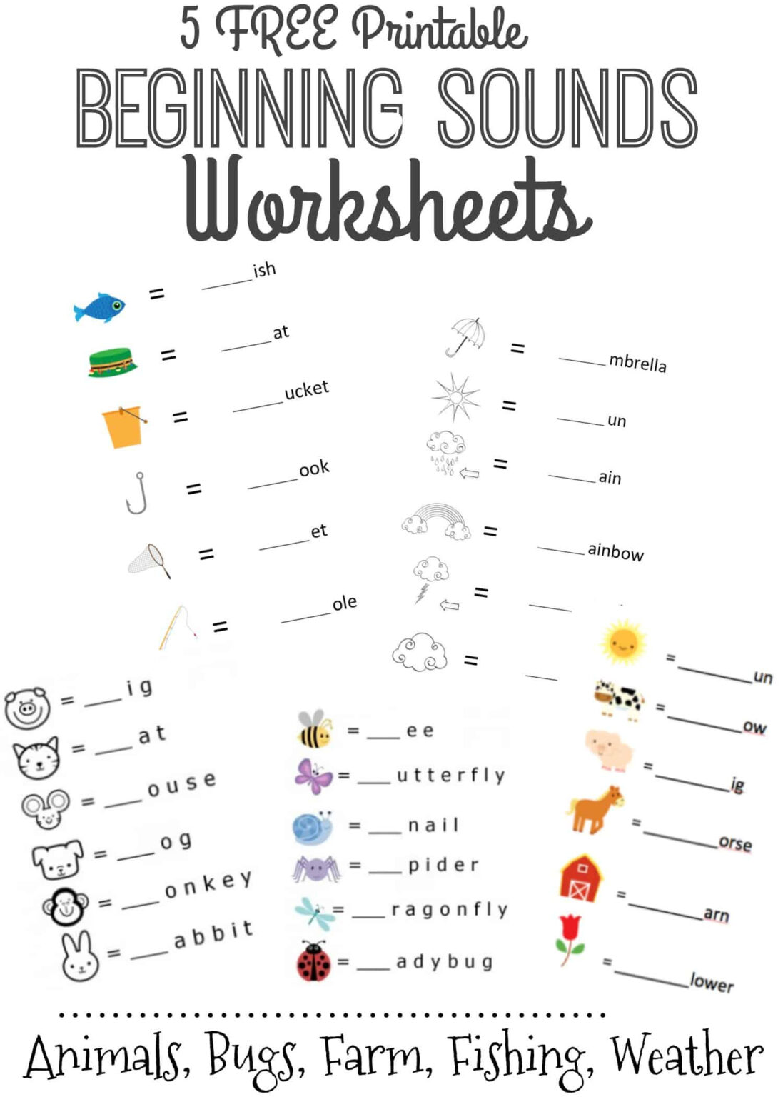 Free Printable Beginning Sounds Worksheets | Printable Labels