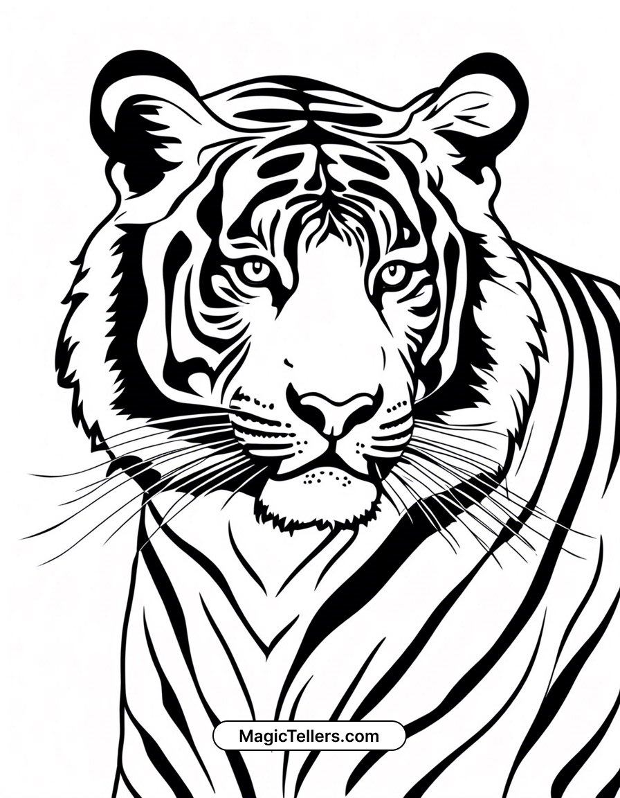 Bengal Tiger Coloring Page pertaining to Free Printable Coloring Pages of Tigers