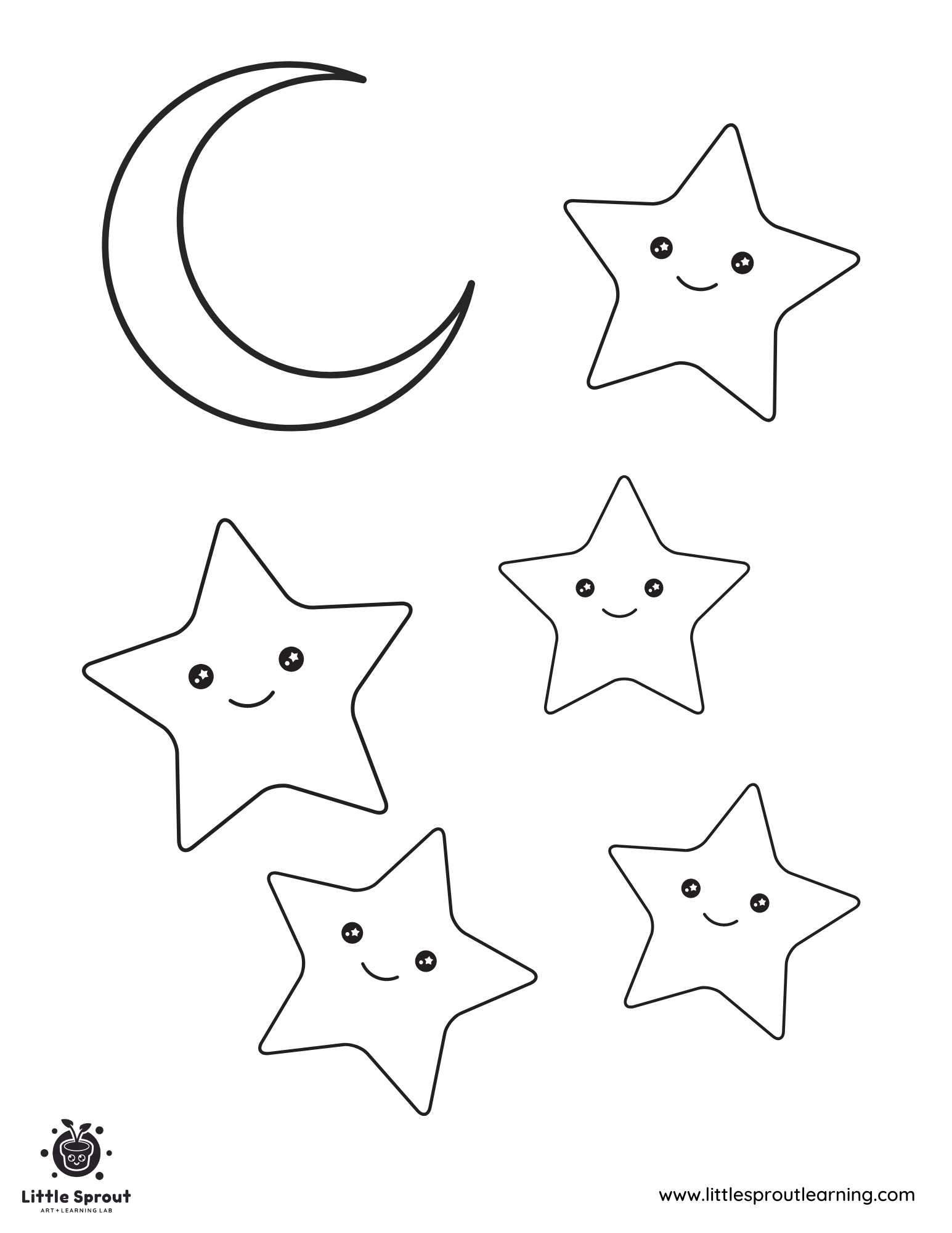 Best 10 Star Coloring Pages | Little Sprout Art intended for Free Printable Star Coloring Pages