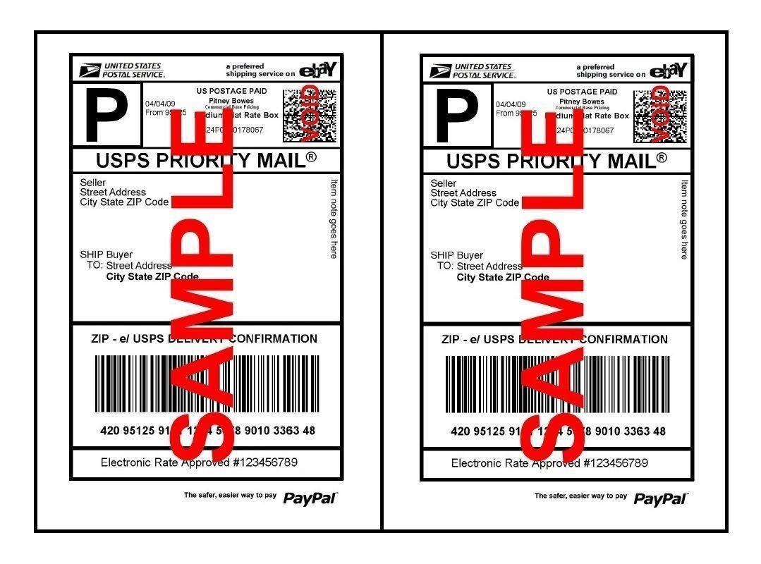 Beste Premium Versand Versandetiketten 8,5 X 5,5 Halber Bogen Selbstklebend intended for Printable Priority Mail Label