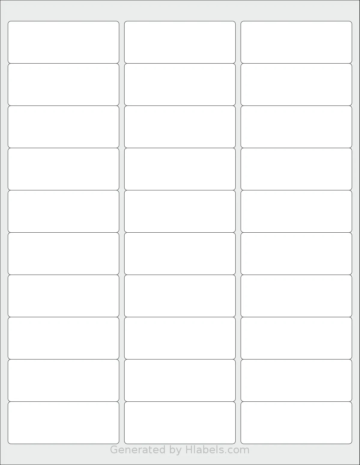 Bestiker® 30 Label Template | Print Online Instantly pertaining to Printable Label Sheet