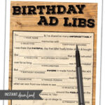 Birthday Mad Libs For Adults Printable   Men & Women   Country With Free Printable Birthday Mad Libs