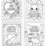Black And White Printable Valentine Cards (25+ Free Pdf Pages Throughout Free Printable Valentine&#039;s Day Cards To Color
