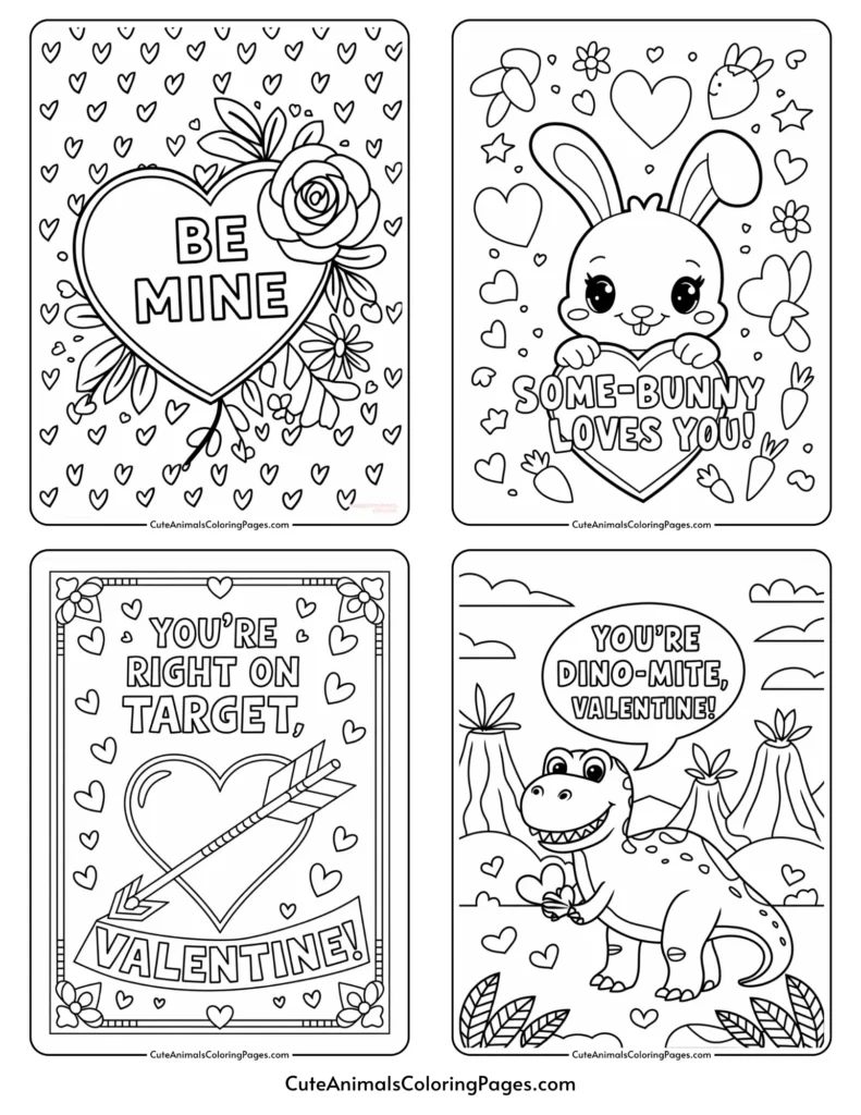 Black And White Printable Valentine Cards (25+ Free Pdf Pages throughout Free Printable Valentine&amp;amp;#039;s Day Cards to Color