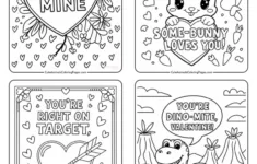 Black And White Printable Valentine Cards (25+ Free Pdf Pages with Free Printable Valentine Cards To Color