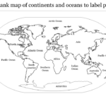 Blank Map Of The Continents And Oceans Ppt And Google Slides Within Printable Blank Map Of Continents And Oceans To Label