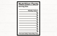 Blank Nutrition Facts Svg, Nutrition Facts Template Png, Blank intended for Printable Nutrition Facts Label