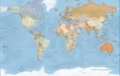Blank Printable World Map With Countries &amp; Capitals in Labeled Map of The World Printable