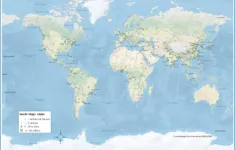 Blank Printable World Map With Countries &amp; Capitals in Labelled World Map Printable