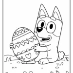 Bluey Easter Coloring Pages (15 Free Printable Pdf Pages)   Cute Throughout Free Printable Colouring Pages For Easter