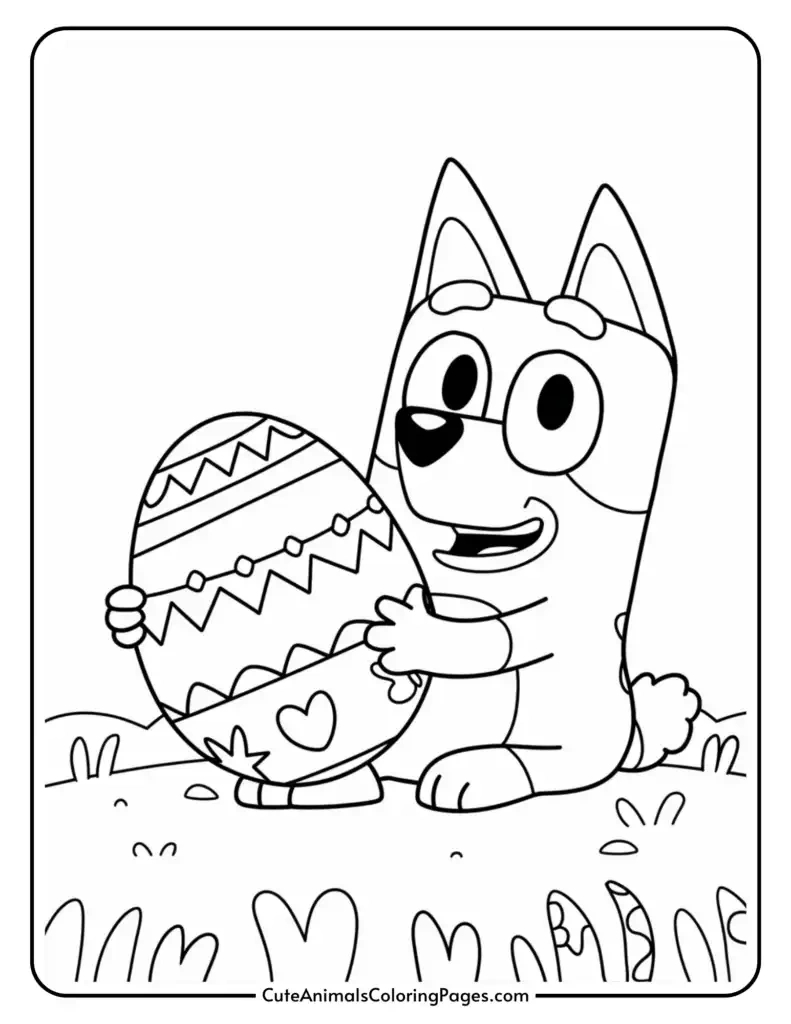 Bluey Easter Coloring Pages (15 Free Printable Pdf Pages) - Cute throughout Free Printable Colouring Pages For Easter