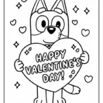 Bluey Valentines Coloring Pages (6 Free Printable Pdf Pages Regarding Free Printable Coloring Pages Valentines