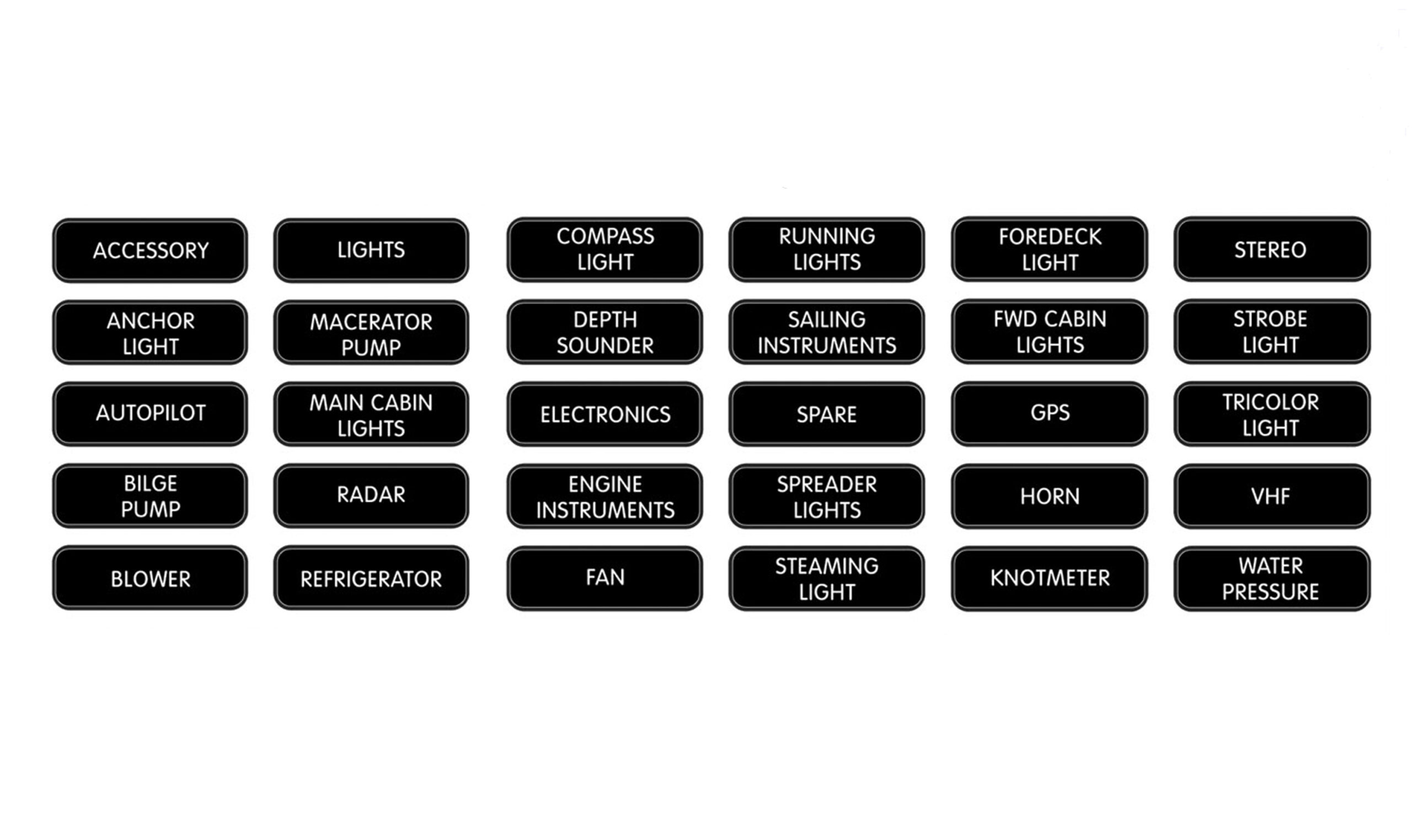 Breaker Panel Labels 6 White 8030 Dc Panel Basic 30 Label Set with regard to Simple Black and White Labels For Panels