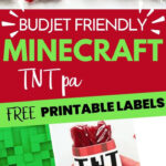 Budjet Friendly Minecraft Tnt Treats (Free Printable Labels) Regarding Minecraft Tnt Printable Label Free