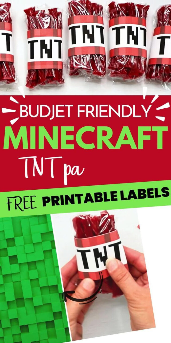 Minecraft Tnt Printable Label Free