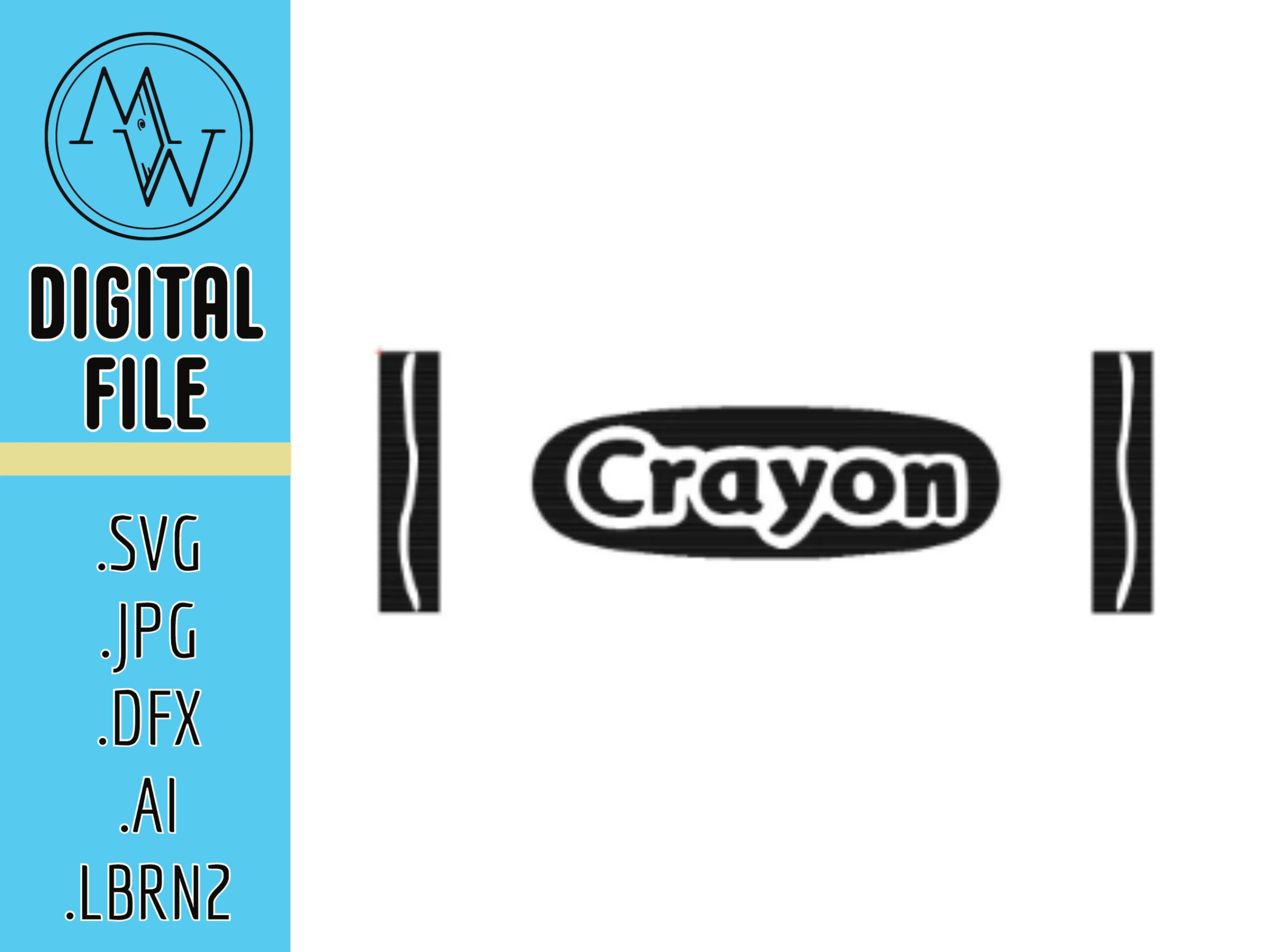 Buntstifte, Crayola, Svg, Jpeg, Dfx, Ai, Lbrn2 Für Cnc, Cricket for Crayola Label Printable