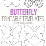 Butterfly Template | Free Printable Butterfly Outlines   One Inside Free Printable 3D Butterfly Template