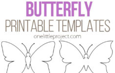 Butterfly Template | Free Printable Butterfly Outlines - One inside Free Printable 3D Butterfly Template