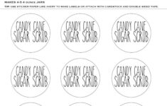 Candy Cane Sugar Scrub + Free Printable Labels - Mother Thyme in Sugar Scrub Printable Label