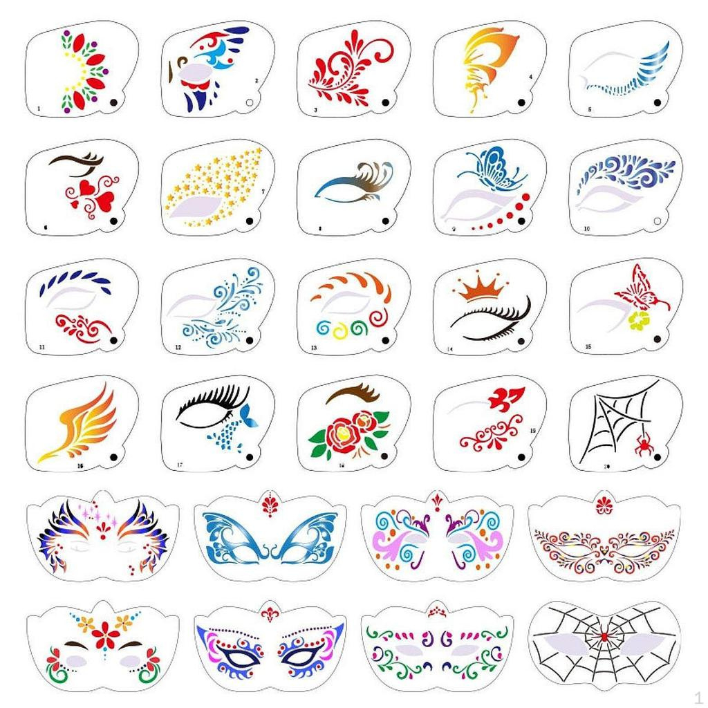Carnival Face Stencils Eye Painting Templates For Children Adults for Free Printable Face Painting Stencils