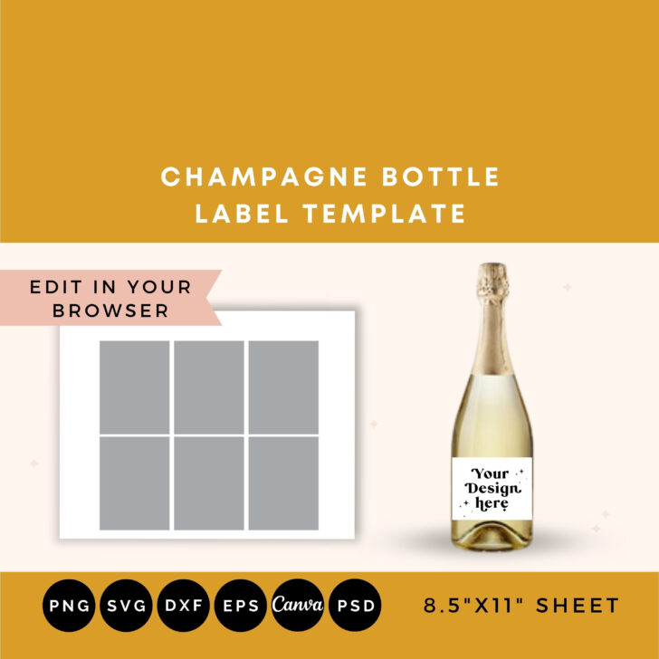 Printable Champagne Bottle Labels