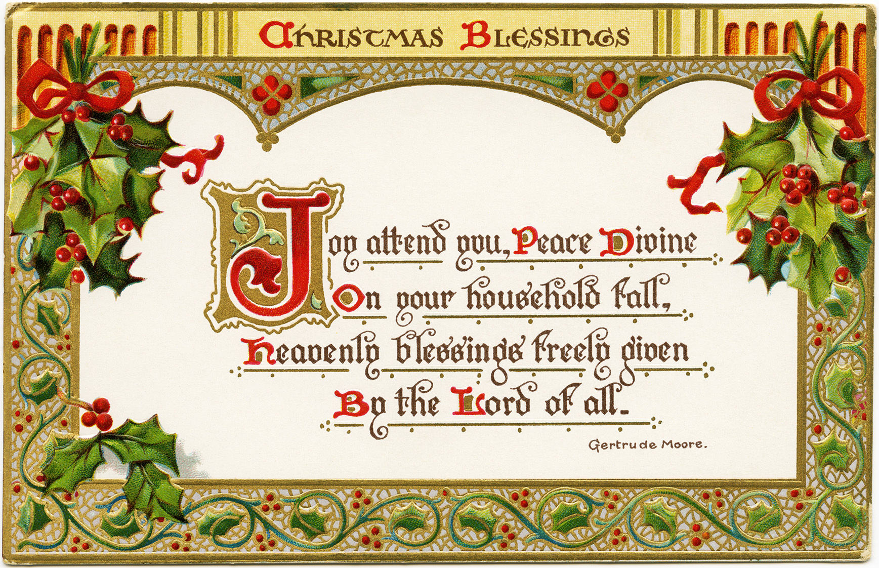 Christmas Archives - Page 15 Of 24 - The Old Design Shop throughout Free Printable Religious Christmas Clip Art