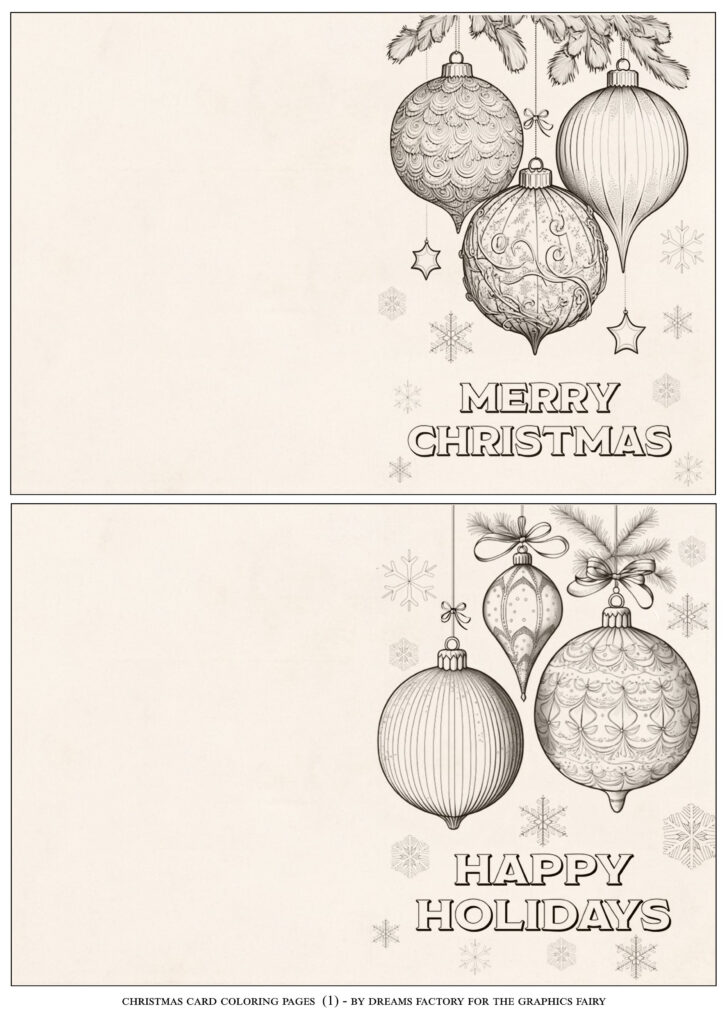 Free Printable Template Printable Christmas Cards to Color