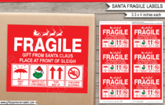 Christmas Gift Fragile Stickers Template regarding Free Printable Fragile Labels To Print