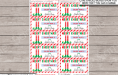 Christmas Gift Labels Template (Elf) - Red &amp; Green in Free Printable Labels For Christmas Gifts