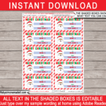 Christmas Gift Labels Template (Santa Claus)   From Your Name   Red & Green Throughout Printable Label Sheets For Gifts