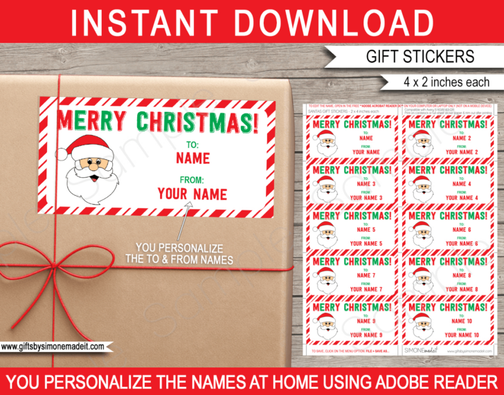 Printable Label Stickers For Gifts