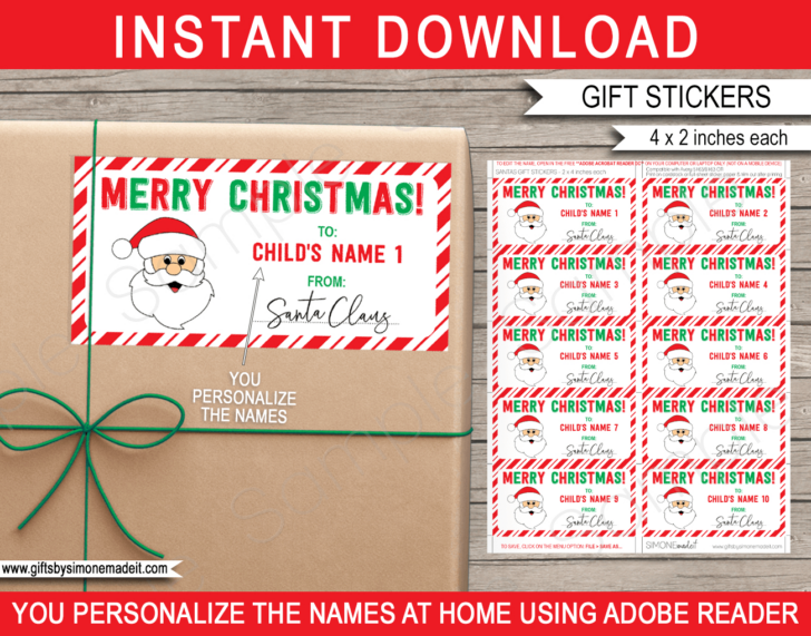 Free Printable Xmas Gift Labels