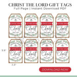 Christmas Gift Tags | Oh Come Let Us Adore Him | Digital Download Within Printable Xmas Gift Labels