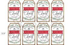 Christmas Gift Tags | Oh Come Let Us Adore Him | Digital Download within Printable Xmas Gift Labels