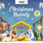 Christmas Nativity Clipart Illustrations   Designercandies For Free Printable Religious Christmas Clip Art