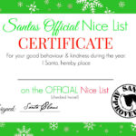 Christmas Nice List Certificate   Free Printable!   Super Busy Mum Within Free Printable Nice List Certificate