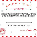 Christmas Nice List Certificate From Santa   Free Printable To In Free Printable Nice List Certificate